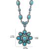 imageJessica Simpson Womens Large Turquoise Stone Flower Necklace 16quot  Silver or GoldTone Turquoise Statement NecklaceSilver Flower