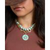 imageJessica Simpson Womens Layered Boho Turquoise Star Necklace 16quot  2quot  GoldTone Turquoise Statement Necklace