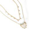 imageJessica Simpson Womens Layered Heart Necklace 18quot  2quot  GoldTone Double Strand Necklace with Heart Pendant