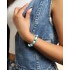 imageJessica Simpson Womens Turquoise Bracelet  Oxidized Silver or GoldTone Bracelet with Turquoise StonesSilver