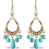 imageJessica Simpson Womens Turquoise Earrings  Oxidized GoldTone or SilverTone Turquoise Dangle Earrings for WomenTurquoise Chandelier