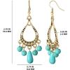 imageJessica Simpson Womens Turquoise Earrings  Oxidized GoldTone or SilverTone Turquoise Dangle Earrings for WomenTurquoise Chandelier