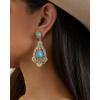 imageJessica Simpson Womens Turquoise Earrings  Oxidized GoldTone or SilverTone Turquoise Dangle Earrings for WomenTurquoise Filigree