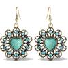 imageJessica Simpson Womens Turquoise Earrings  Oxidized GoldTone or SilverTone Turquoise Dangle Earrings for WomenTurquoise Hearts
