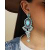 imageJessica Simpson Womens Turquoise Earrings  Oxidized GoldTone or SilverTone Turquoise Dangle Earrings for WomenTurquoise Teardrop