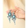 imageJessica Simpson Womens Turquoise Earrings  Oxidized GoldTone or SilverTone Turquoise Dangle Earrings for WomenTurquoise Teardrop