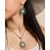 imageJessica Simpson Womens Turquoise Stone Ornate Necklace 16quot 2quot  GoldTone Turquoise Necklace  Statement Necklace