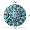 imageJessica Simpson Womens Turquoise Stone Ring Size 8  Oxidized SilverTone Statement Ring with Turquoise Stones