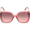imageessica Simpson Womens J6214 Oversized Cat Eye Square SunglassesMatte Rose