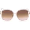imageessica Simpson Womens J6214 Oversized Cat Eye Square SunglassesNude Crystal
