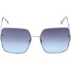 imageessica Simpson Womens J6214 Oversized Cat Eye Square SunglassesSilver  Blue