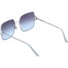 imageessica Simpson Womens J6214 Oversized Cat Eye Square SunglassesSilver  Blue