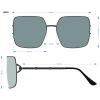 imageessica Simpson Womens J6214 Oversized Cat Eye Square SunglassesSilver  Blue