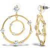 imageJessica Simpson Womens Drop and Hoop Earrings  GoldTone Earrings with Crystal EmbellishmentsGold Orbital Hoops