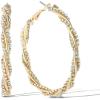 imageJessica Simpson Womens Drop and Hoop Earrings  GoldTone Earrings with Crystal EmbellishmentsGold Spiral Hoops