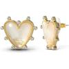 imageJessica Simpson Womens Heart Stud Earrings  GoldTone Heart Earrings Studs