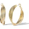 Gold Twisted Layered Hoops