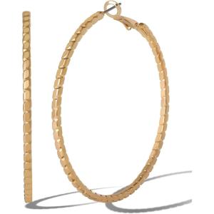 imageJessica Simpson Womens Hoop Earrings  SilverTone or GoldTone Hoop Earrings for WomenGold Omega