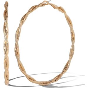 imageJessica Simpson Womens Hoop Earrings  SilverTone or GoldTone Hoop Earrings for WomenGold Twist
