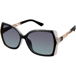 imageJessica Simpson Womens J5234 Oversized Retro Butterfly SunglassesBlack Crystal