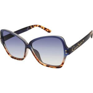 imageJessica Simpson Womens J5393 Timeless and Elegant Vintage Oval SunglassesBlue Tortoise