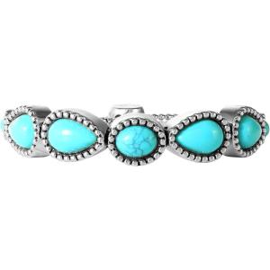 imageJessica Simpson Womens Turquoise Bracelet  Oxidized Silver or GoldTone Bracelet with Turquoise StonesSilver