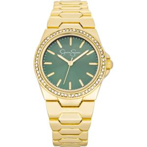 imageJessica Simpson Womens Watches with Crystal Diamonds 36mm Face Analog Quartz Dress Wrist Watch for Women  Unique Gifts for Her GoldGold