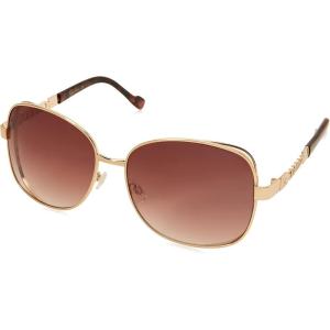 imageessica Simpson Womens J6214 Oversized Cat Eye Square SunglassesGold  Tortoise