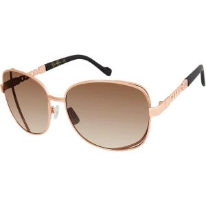 imageessica Simpson Womens J6214 Oversized Cat Eye Square SunglassesRose Gold  Black