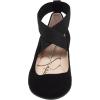 imageJessica Simpson Mandayss Womens PullOn CrissCross Ankle Ballet Flats ShoesBlack Micro Suede
