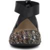 imageJessica Simpson Mandayss Womens PullOn CrissCross Ankle Ballet Flats ShoesBlack Sparkle Tweed