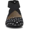 imageJessica Simpson Mandayss Womens PullOn CrissCross Ankle Ballet Flats ShoesBlackWhite Polkadot Print