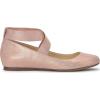 imageJessica Simpson Mandayss Womens PullOn CrissCross Ankle Ballet Flats ShoesBlush