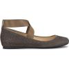imageJessica Simpson Mandayss Womens PullOn CrissCross Ankle Ballet Flats ShoesBronzeBlack