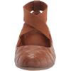 imageJessica Simpson Mandayss Womens PullOn CrissCross Ankle Ballet Flats ShoesBurnt Umber Quilted Leather