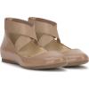 imageJessica Simpson Mandayss Womens PullOn CrissCross Ankle Ballet Flats ShoesChai Latte Crinkle Patent