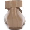 imageJessica Simpson Mandayss Womens PullOn CrissCross Ankle Ballet Flats ShoesChai Latte Crinkle Patent