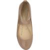 imageJessica Simpson Mandayss Womens PullOn CrissCross Ankle Ballet Flats ShoesChai Latte Crinkle Patent