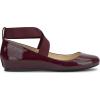 imageJessica Simpson Mandayss Womens PullOn CrissCross Ankle Ballet Flats ShoesDark Cherry