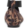 imageJessica Simpson Mandayss Womens PullOn CrissCross Ankle Ballet Flats ShoesNatural Dolly Leopard