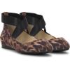 imageJessica Simpson Mandayss Womens PullOn CrissCross Ankle Ballet Flats ShoesNatural Dolly Leopard