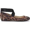 imageJessica Simpson Mandayss Womens PullOn CrissCross Ankle Ballet Flats ShoesNatural Dolly Leopard