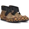 imageJessica Simpson Mandayss Womens PullOn CrissCross Ankle Ballet Flats ShoesNatural Tiger Print