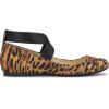 imageJessica Simpson Mandayss Womens PullOn CrissCross Ankle Ballet Flats ShoesNatural Tiger Print