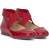imageJessica Simpson Mandayss Womens PullOn CrissCross Ankle Ballet Flats ShoesRed Muse