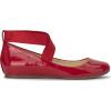 imageJessica Simpson Mandayss Womens PullOn CrissCross Ankle Ballet Flats ShoesRed Muse