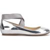 imageJessica Simpson Mandayss Womens PullOn CrissCross Ankle Ballet Flats ShoesSilver
