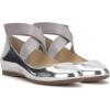 imageJessica Simpson Mandayss Womens PullOn CrissCross Ankle Ballet Flats ShoesSilver
