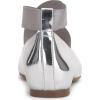 imageJessica Simpson Mandayss Womens PullOn CrissCross Ankle Ballet Flats ShoesSilver