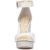 imageJessica Simpson Womens Everyn Platform SandalWhite Satin